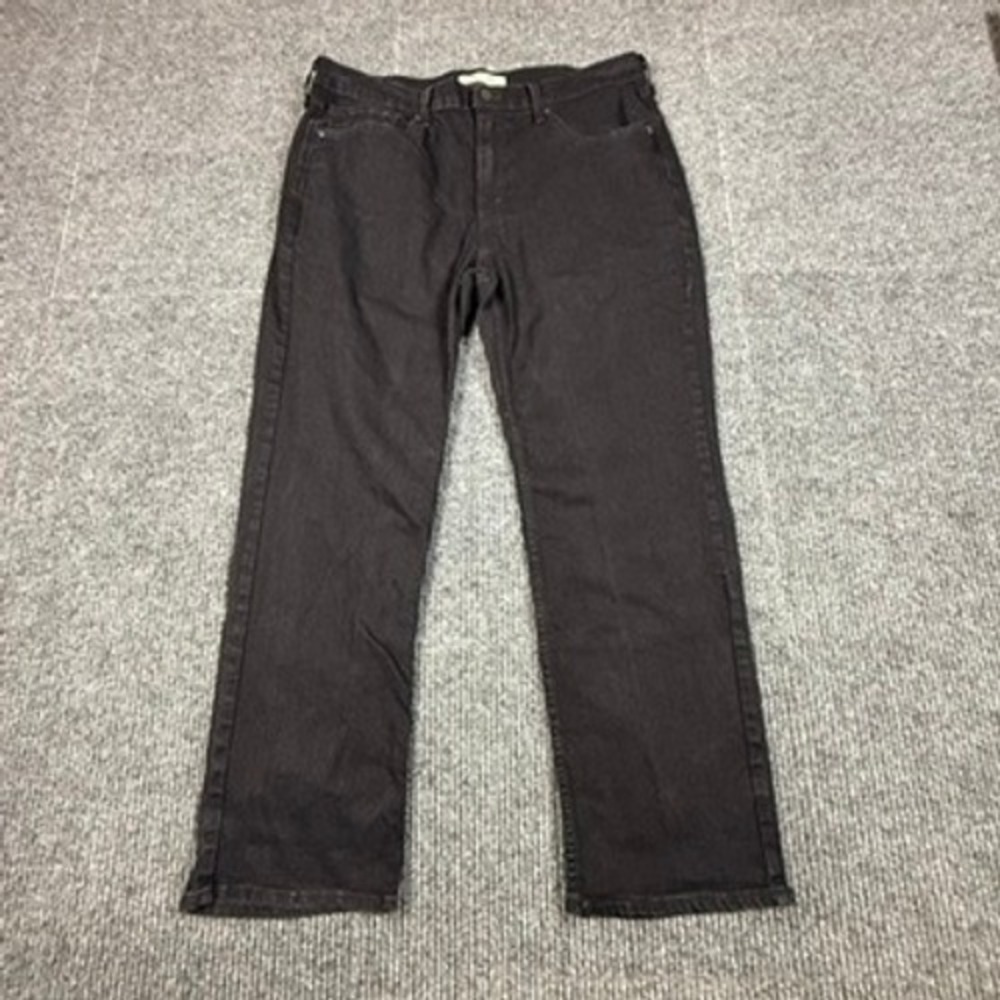 Levi Strauss Signature Mens Straight Fit Black Jeans W38 L30 58988-0071